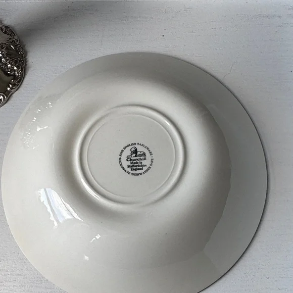 4 CHURCHILL England Blue and White Porcelain Dinner Plate - Picture 2 of 6